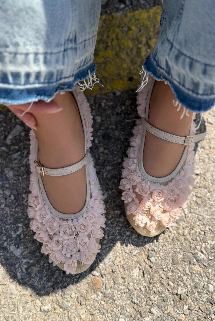 Neror Pudra Tül Kadın Babet - ILOVESHOES