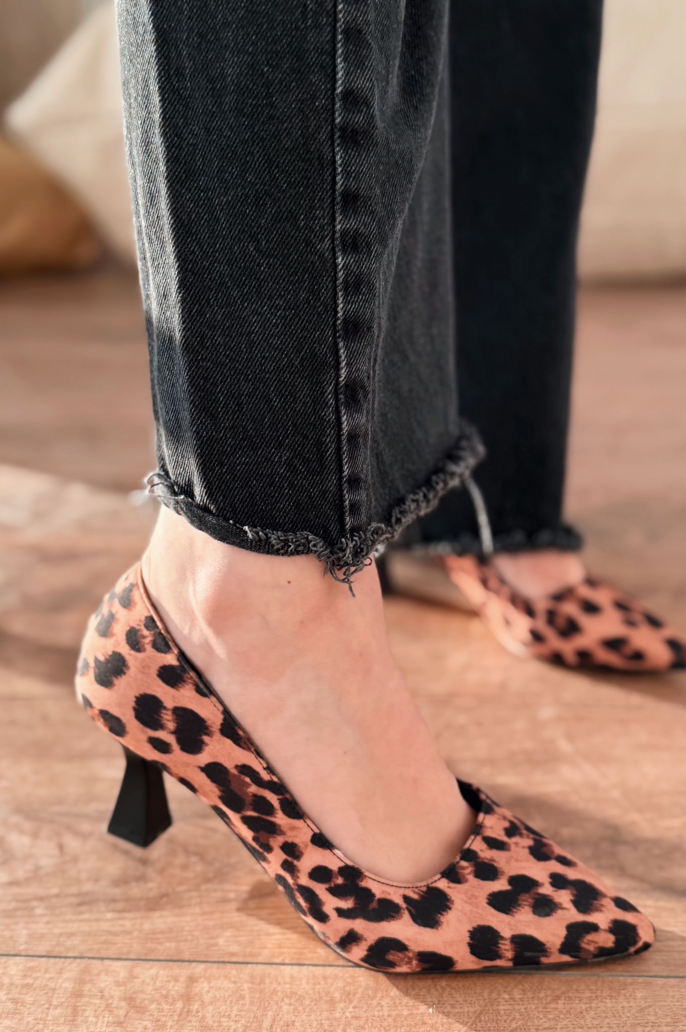 Luntra Saten Leo Desen Turuncu Stiletto - ILOVESHOES