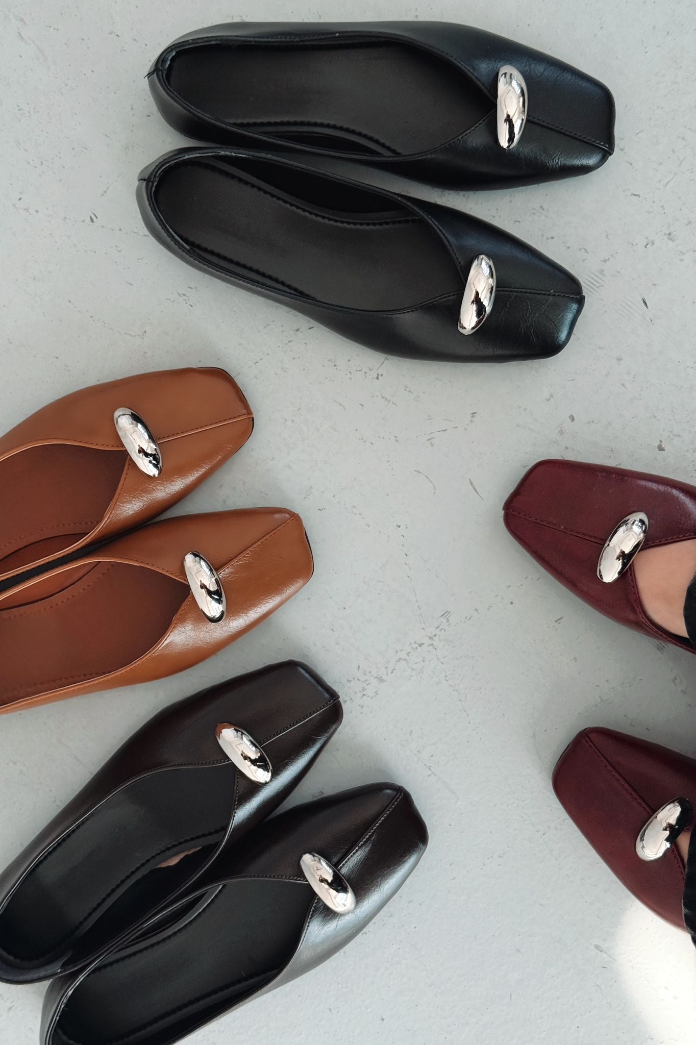 Tormel Kadın Babet Siyah Mat Deri - ILOVESHOES