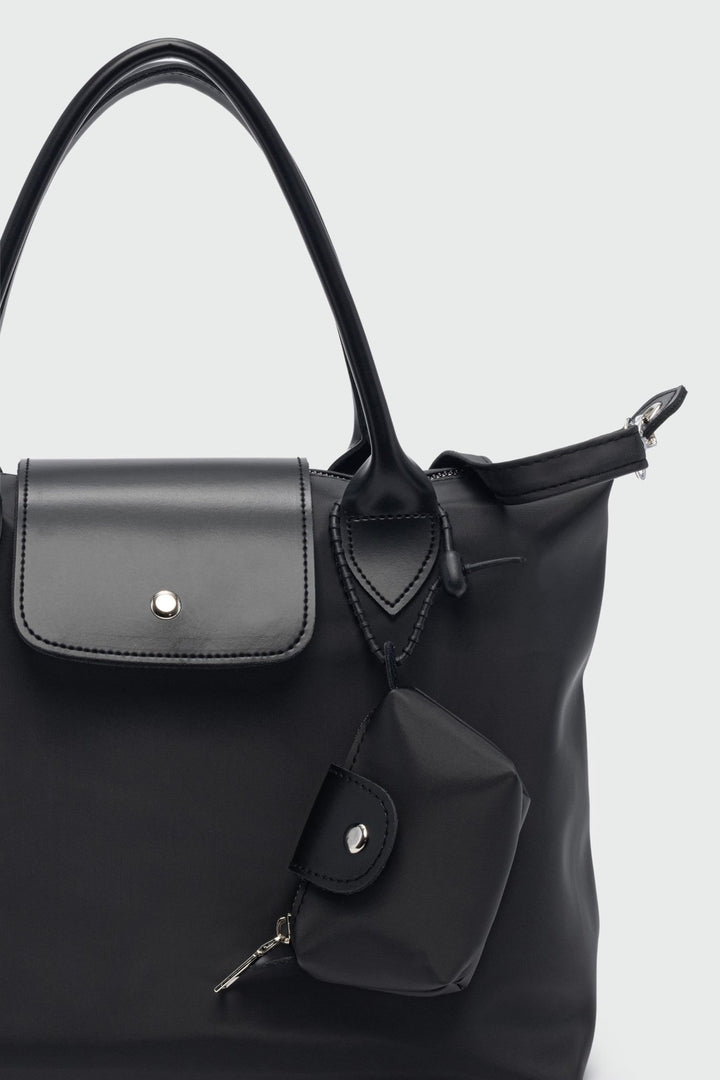 Aureli Kadın El Ve Omuz Çantası Siyah Charmlı - ILOVESHOES