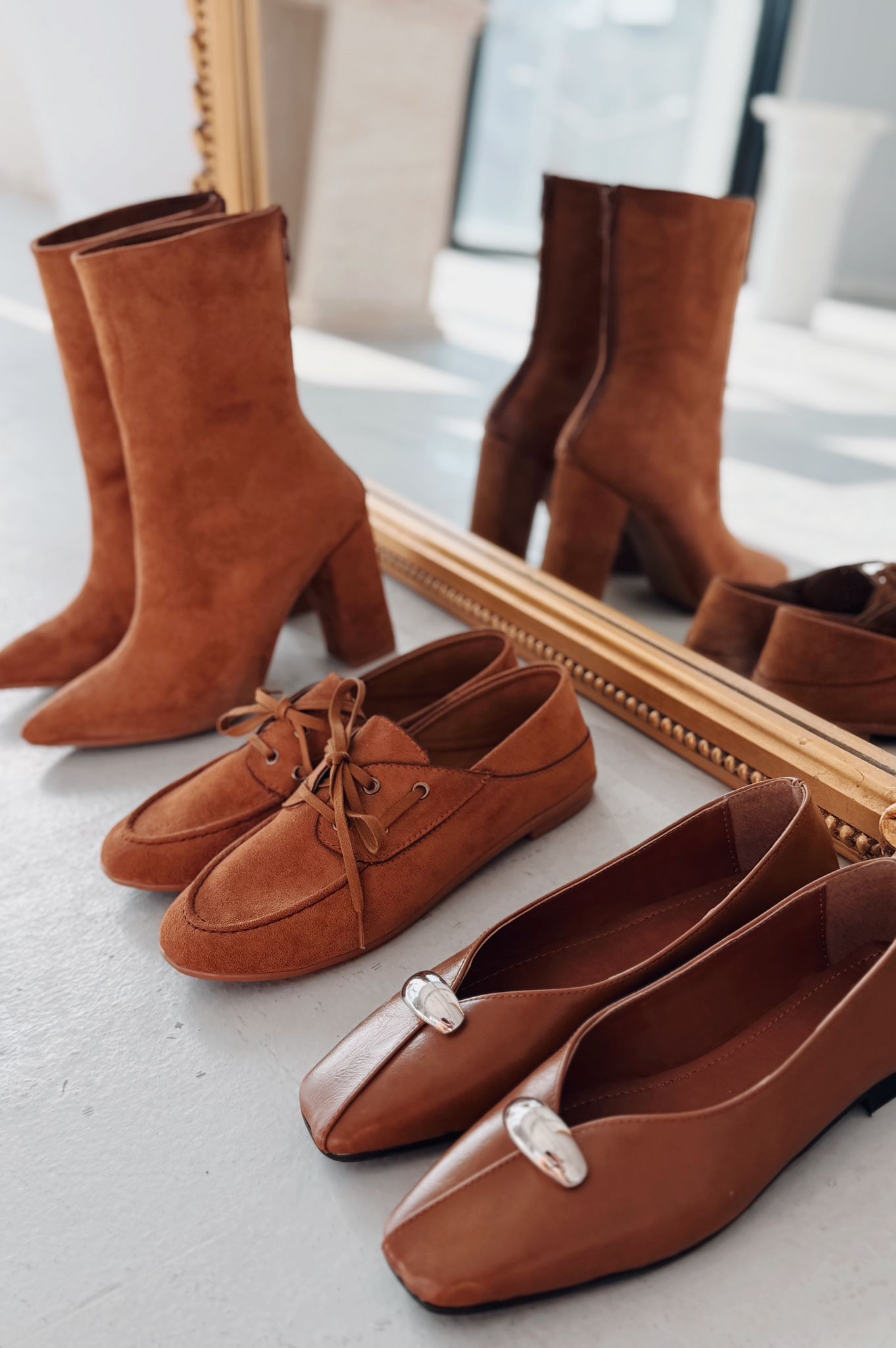 Tormel Kadın Babet Taba Mat Deri - ILOVESHOES