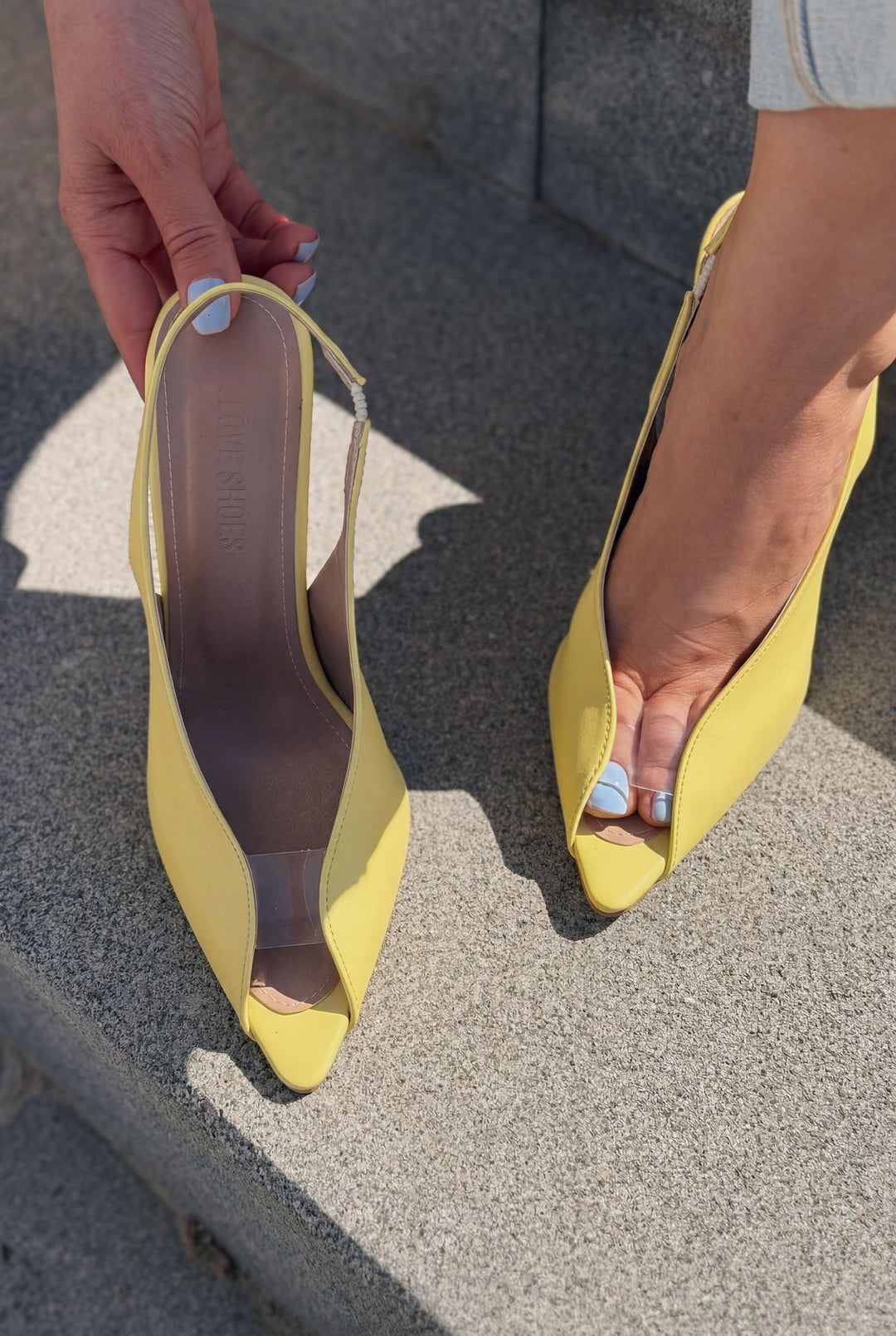 Marvello Sarı Mat Deri Kadın Topuklu Sandalet - ILOVESHOES