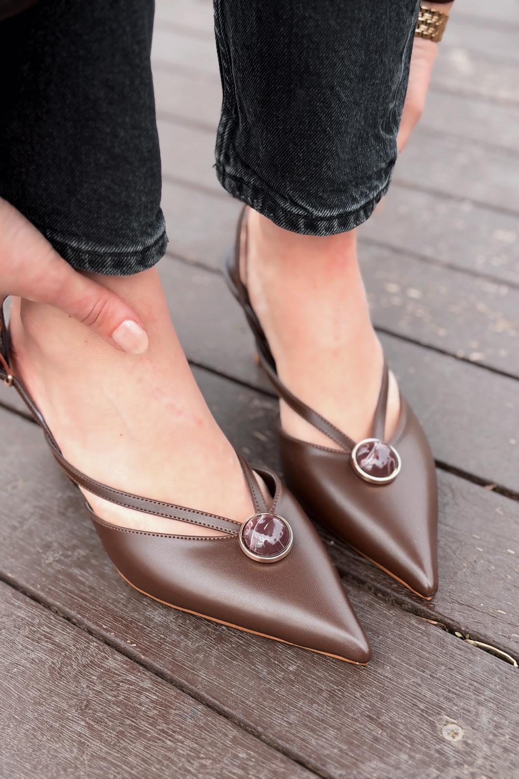 Lorisse Light Brown Matte Leather Women&