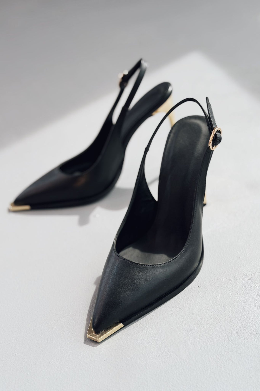 Noris Stiletto Siyah Mat Deri - ILOVESHOES