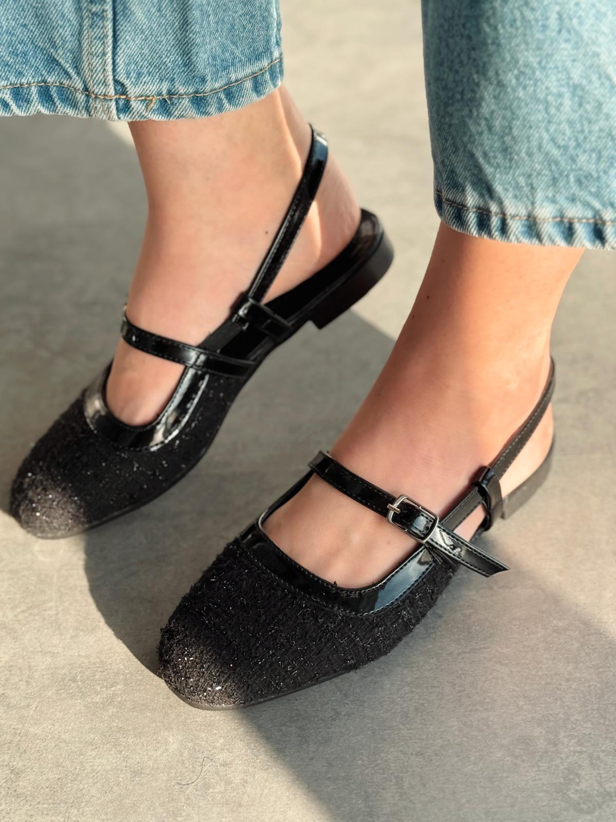 Minor Tüvit Siyah Bant Detaylı Mary Jane - ILOVESHOES
