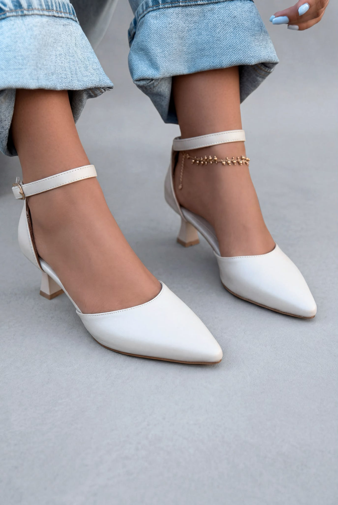 Arlin Bej Mat Deri Kadın Stiletto - ILOVESHOES