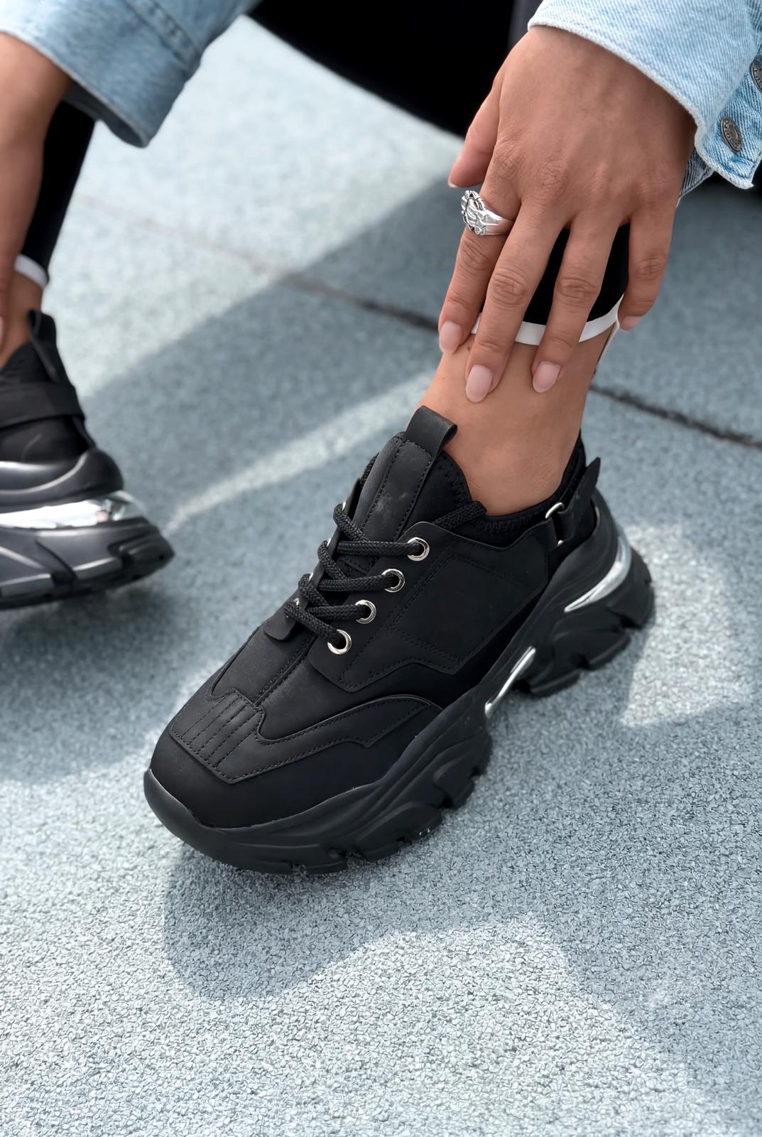 Delorin kadın Spor Ayakkabı Siyah - ILOVESHOES