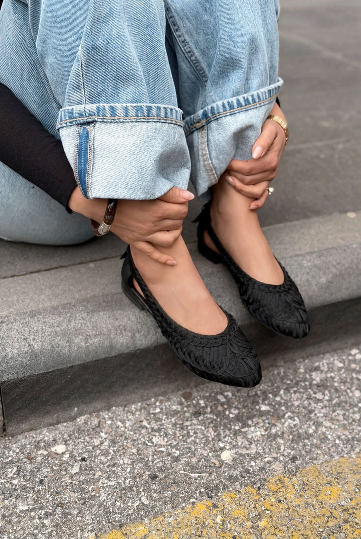 Morvik Siyah Kadın Babet - ILOVESHOES