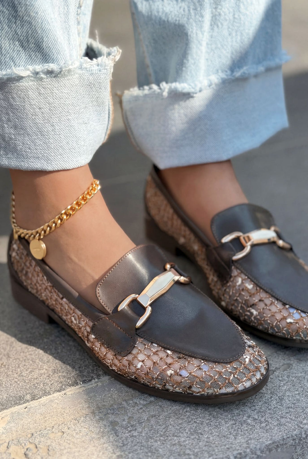 Delter Kadın Loafer Acıkahve Mat Deri - ILOVESHOES
