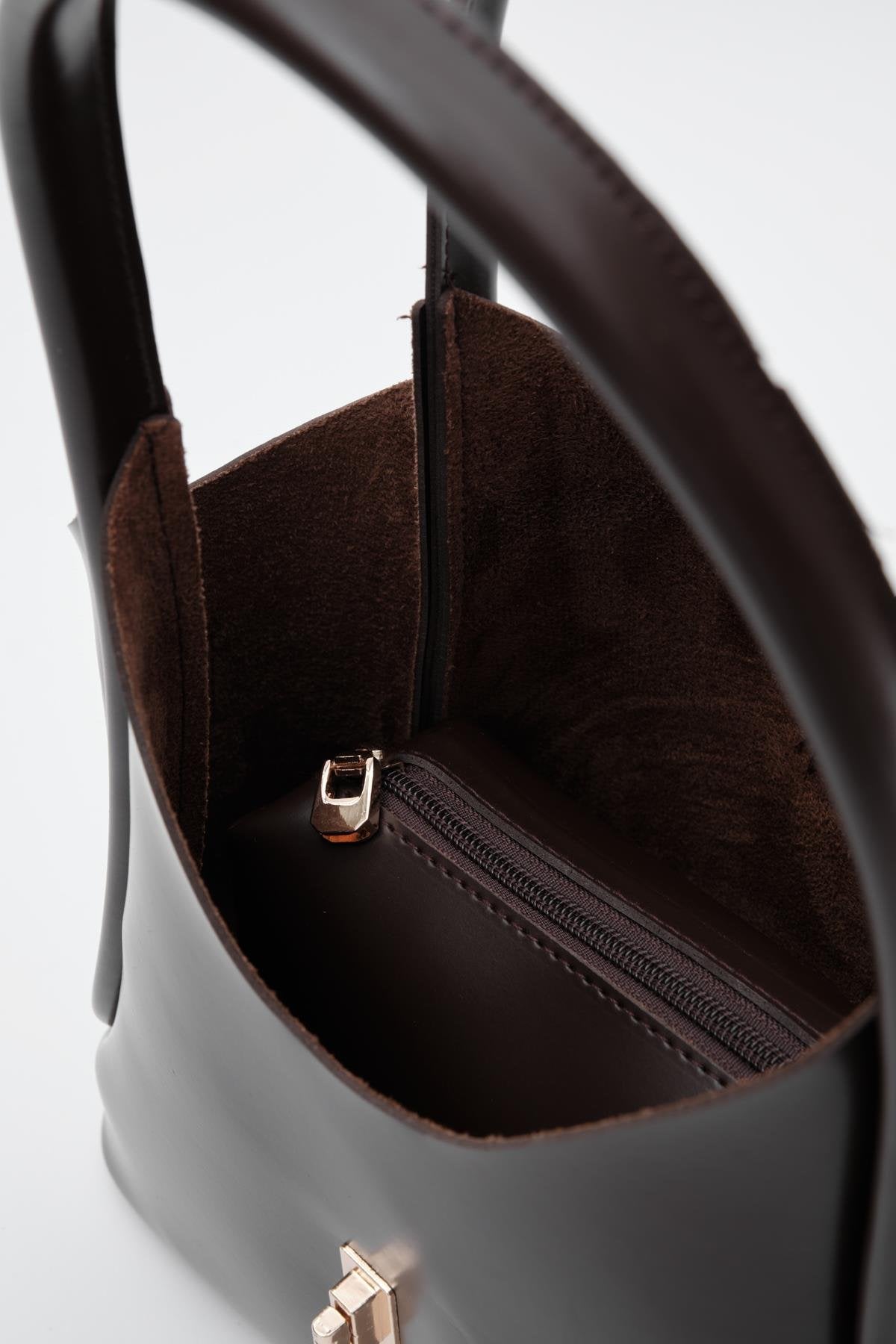 Brilena Kadın El ve Çapraz Çanta Acıkahve - ILOVESHOES