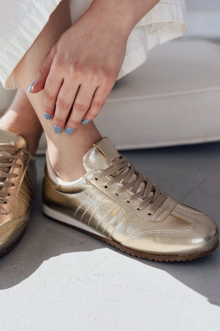 Risel Rugan Gold Kadın Spor Ayakkabı - ILOVESHOES