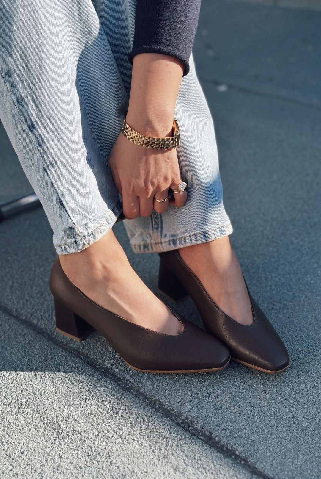 Torben Acı Kahve Mat Deri Kadın Topuklu Ayakkabı - ILOVESHOES