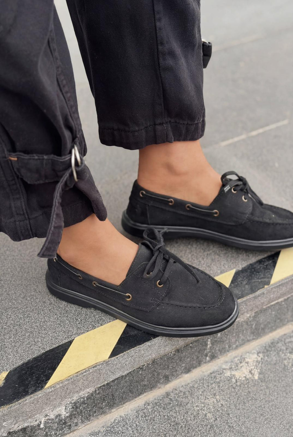 Morin Kadın Oxford Ayakkabı Siyah Süet - ILOVESHOES