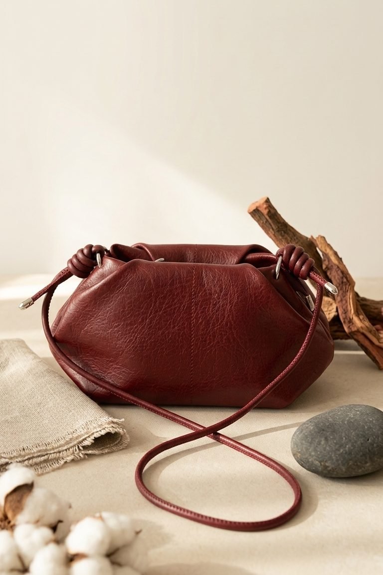 Mareli Bordo Kadın Omuz Çantası - ILOVESHOES