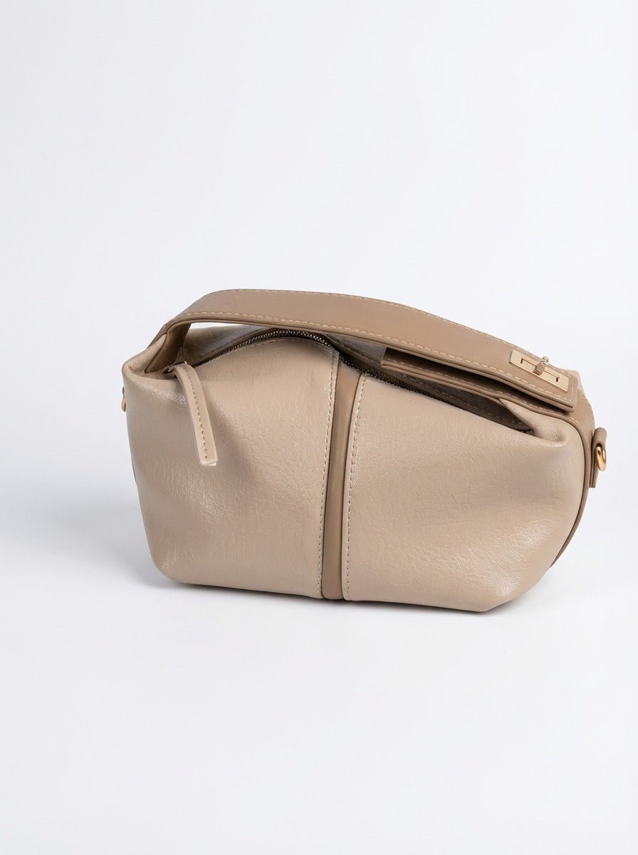 Sior Kadın El Çantası Bej Mat Deri - ILOVESHOES