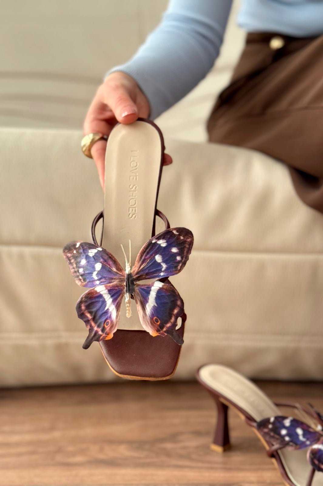 Haxsed Topuklu Kadın Terlik Mat Bordo - ILOVESHOES
