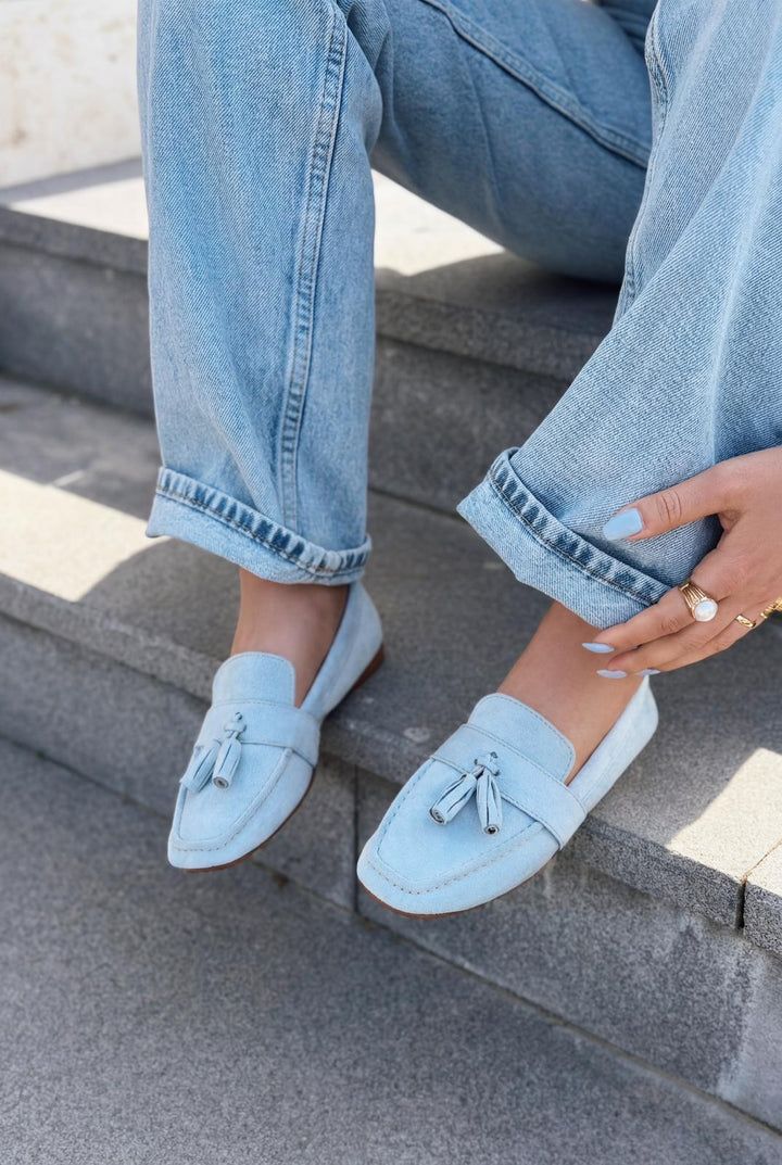 Olena Baby Blue Suede Women&