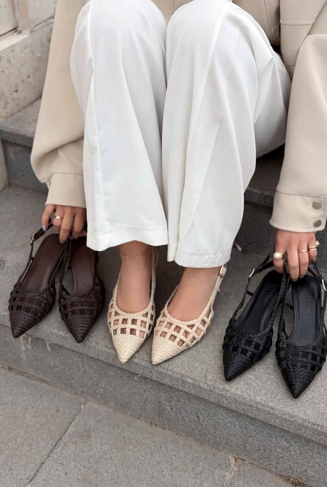 Zelya Bej Mat Deri Kadın Topuklu Ayakkabı - ILOVESHOES