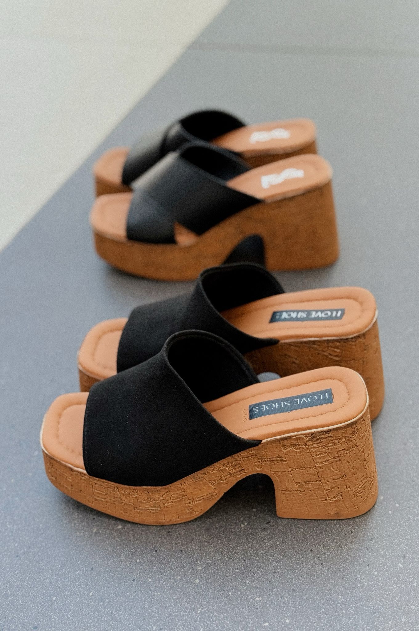 Velseya Süet Siyah Kadın Topuklu Terlik - ILOVESHOES