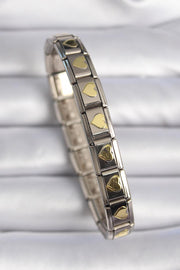 ILS - 1020 Kadın Nomination Charm Bileklik Gold Çelik Kalpli - ILOVESHOES