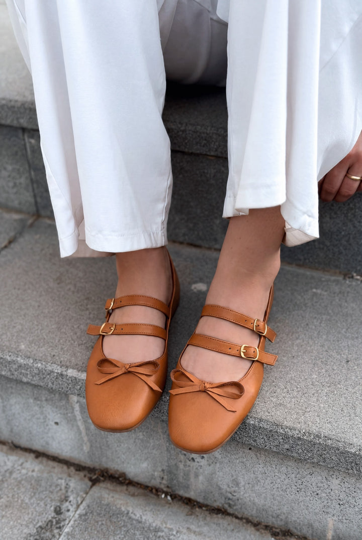 Lovia Taba Hakiki Deri Kadın Babet - ILOVESHOES