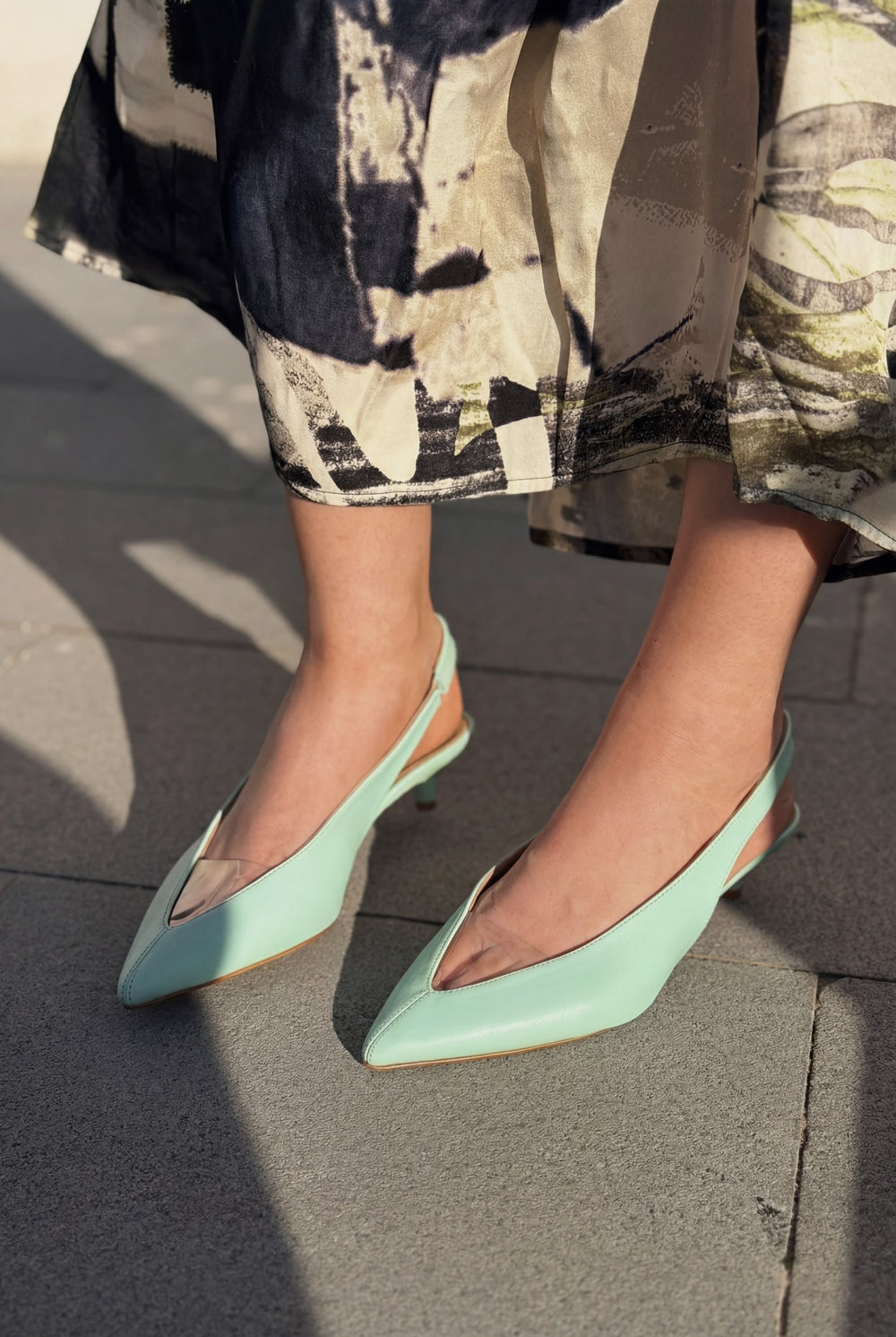 Casira Su Yeşili Mat Deri Kadın Stiletto - ILOVESHOES