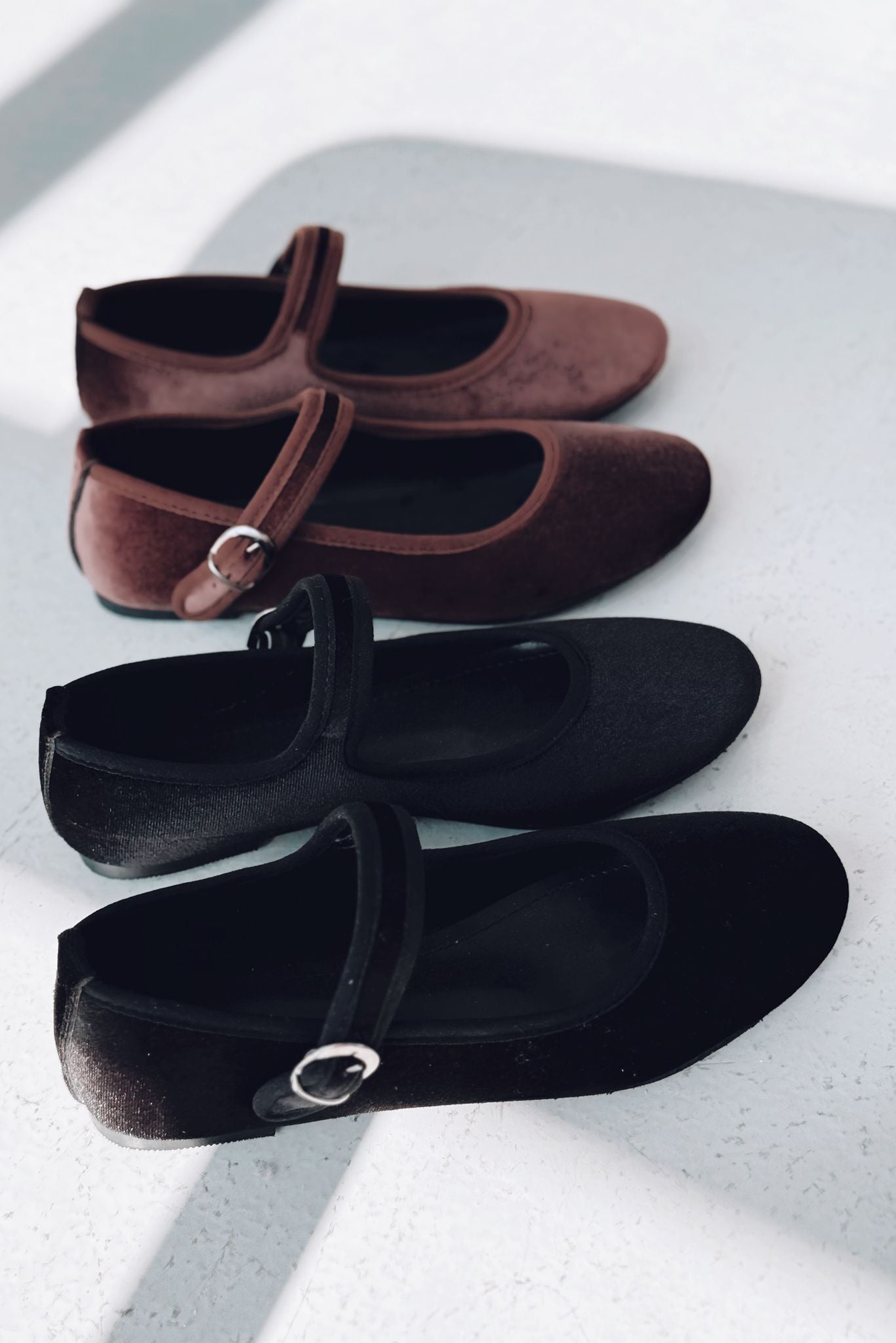 Vosinta Kadife Mary Jane Babet Siyah - ILOVESHOES
