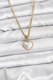 ILS - 1055 Kadın Kolye Gold Çelik Kalp Model - ILOVESHOES