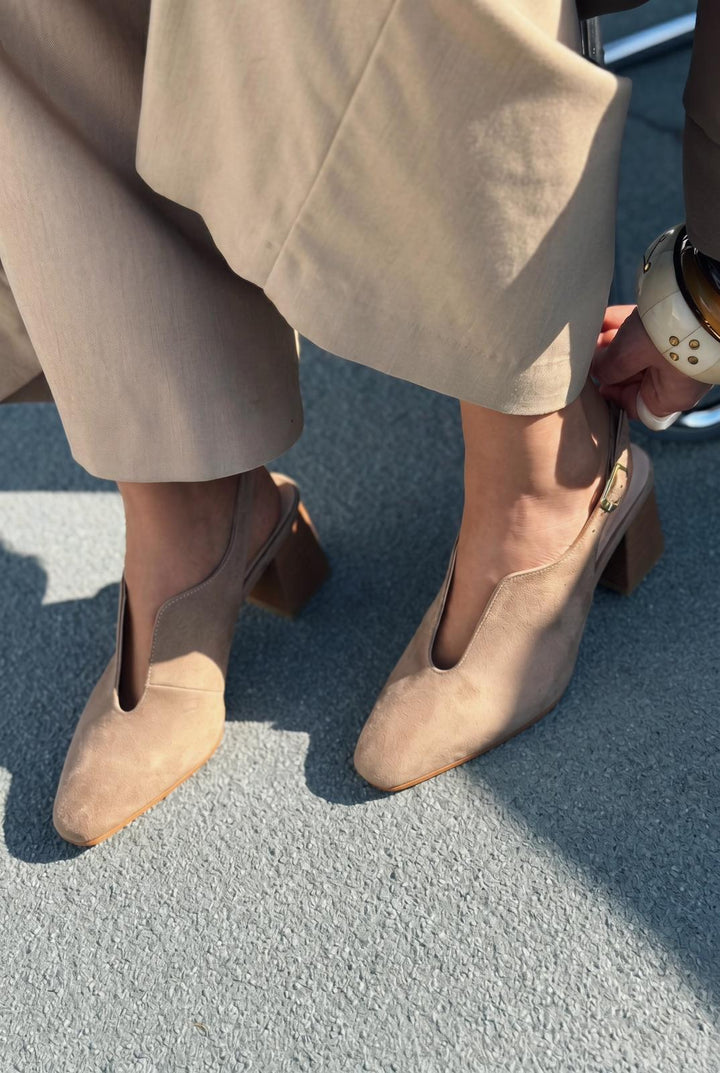 Pelora Vizon Süet Kadın Topuklu Ayakkabı - ILOVESHOES