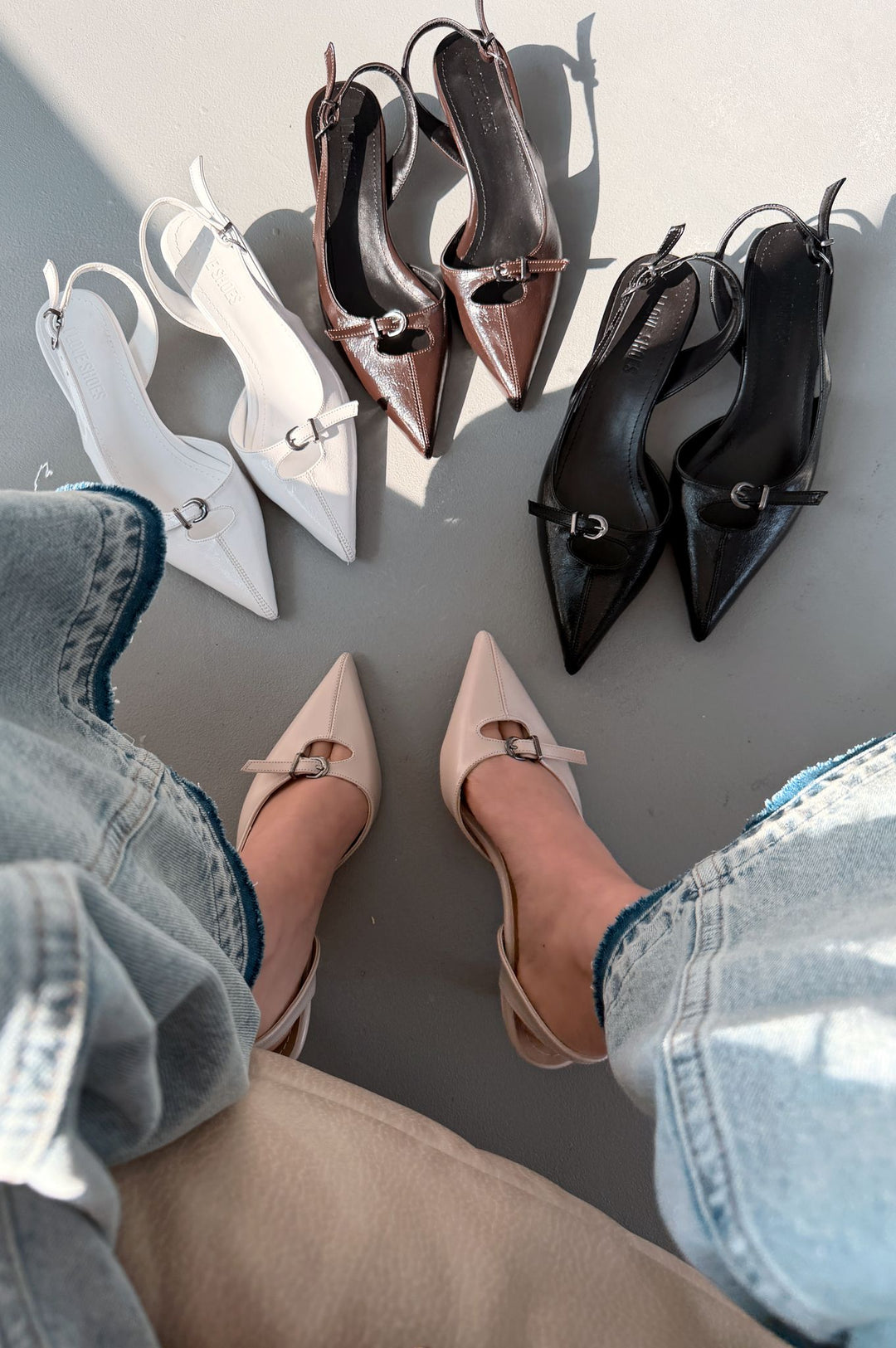 Norin Siyah Kırışık Deri Kadın Stiletto - ILOVESHOES