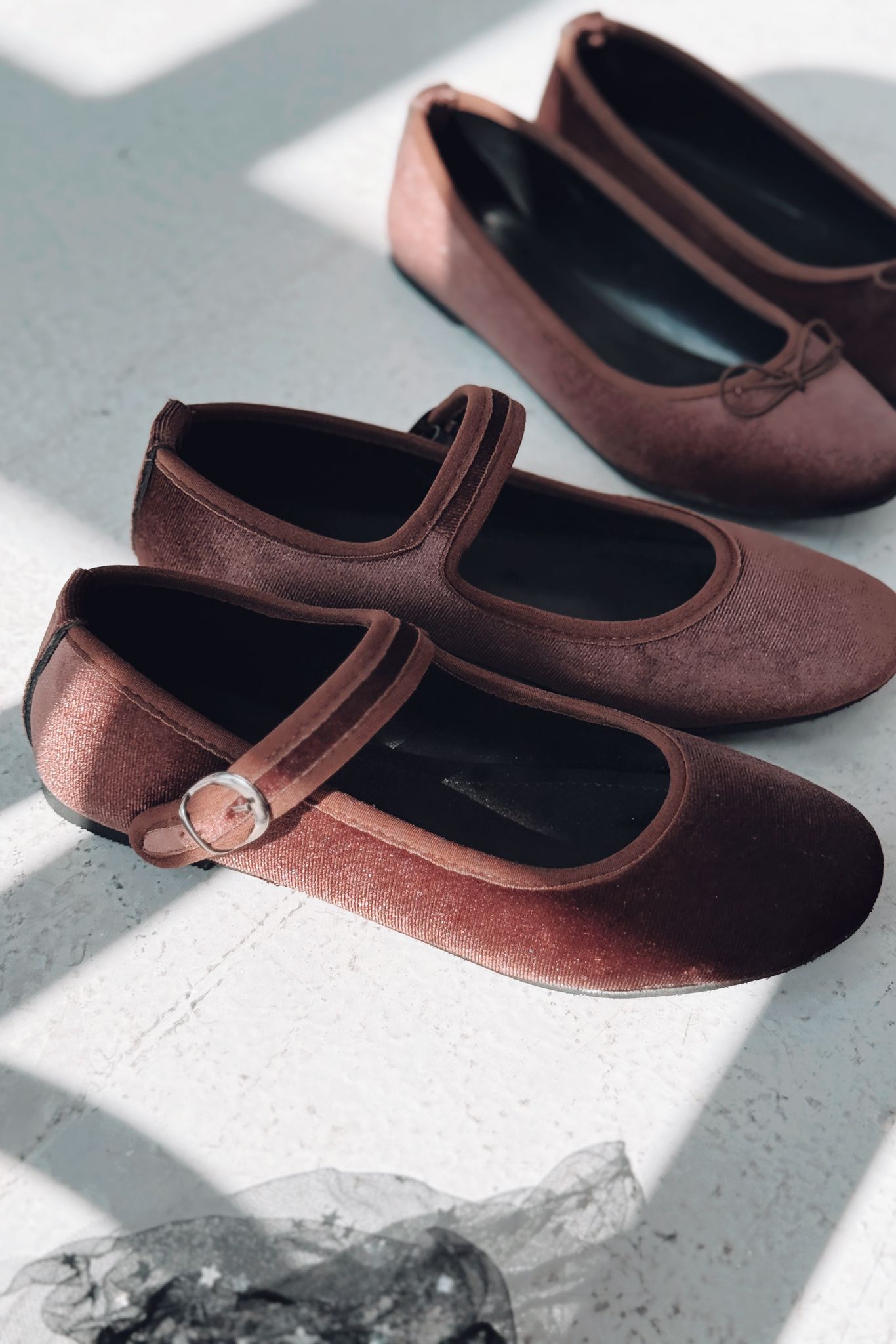 Vosinta Kadife Mary Jane Babet Acıkahve - ILOVESHOES