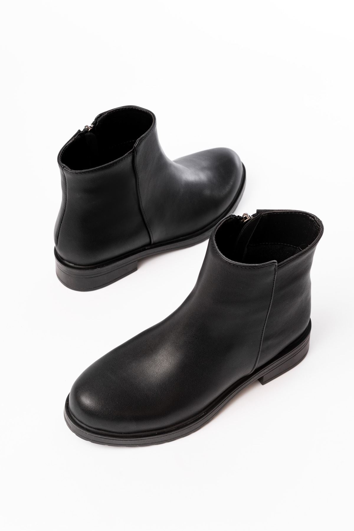 Elvoris Siyah Fermuarlı Günlük Kadın Bot - ILOVESHOES