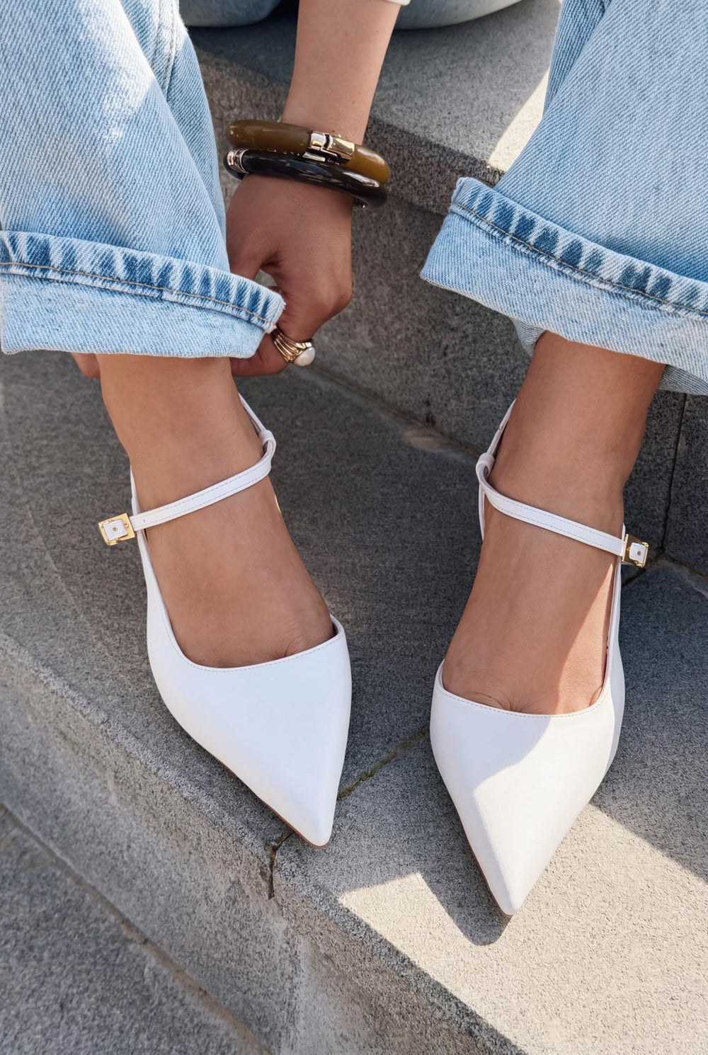 Torev Beyaz Mat Deri Kadın Stiletto - ILOVESHOES