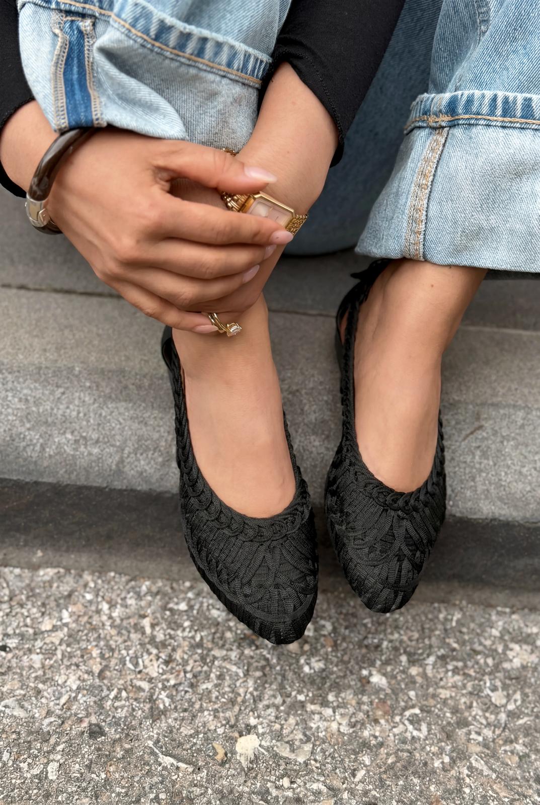 Morvik Siyah Kadın Babet - ILOVESHOES