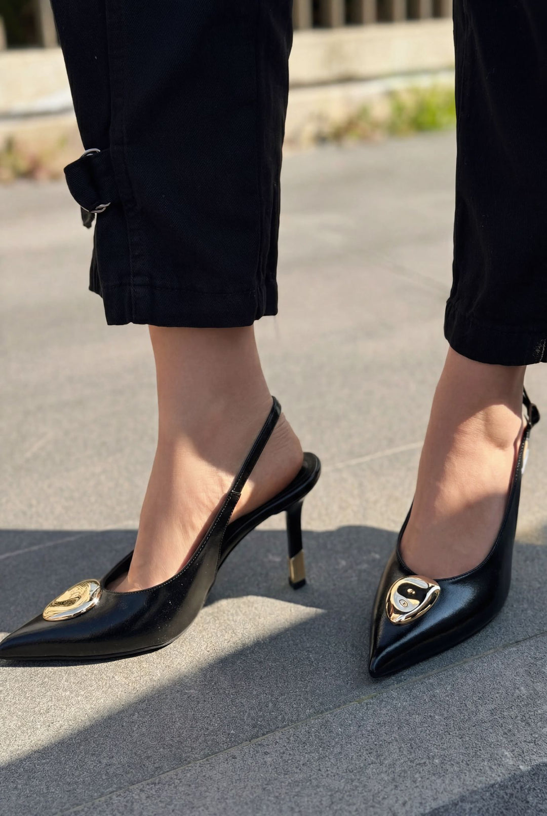Torval Stiletto Siyah Mat Deri - ILOVESHOES