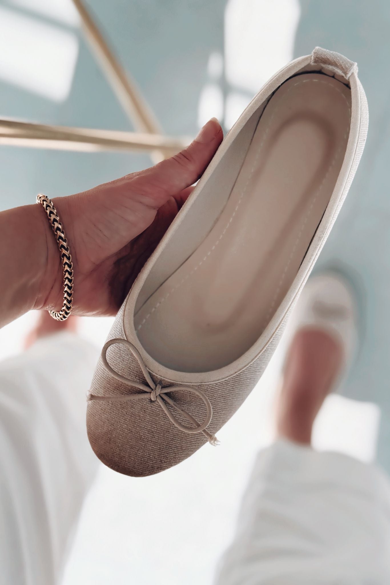 Lante Kadife Mary Jane Babet Bej - ILOVESHOES