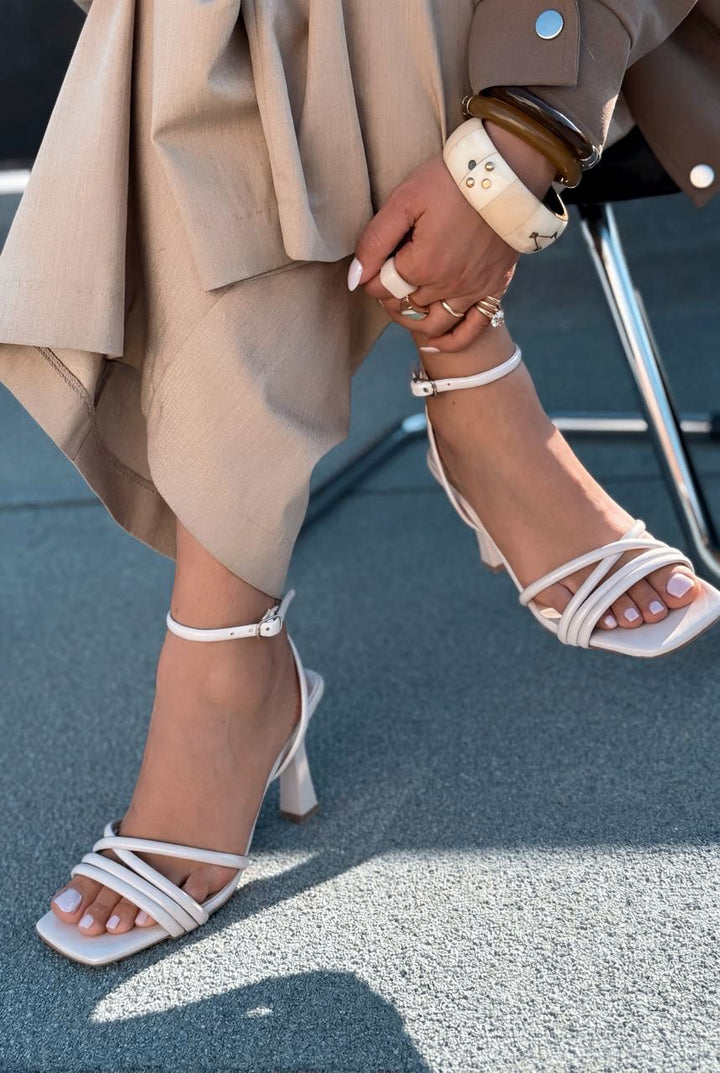 Velisse Bej Rugan Kadın Topuklu Sandalet - ILOVESHOES
