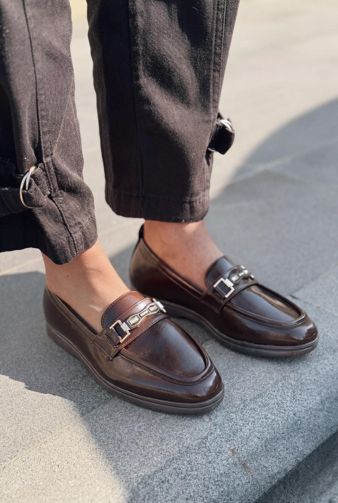 Torel Kadın Loafer Acıkahve Rugan - ILOVESHOES
