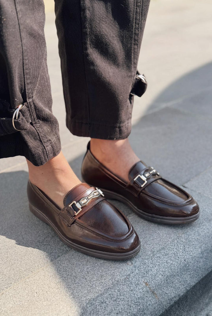 Torel Kadın Loafer Acıkahve Rugan - ILOVESHOES
