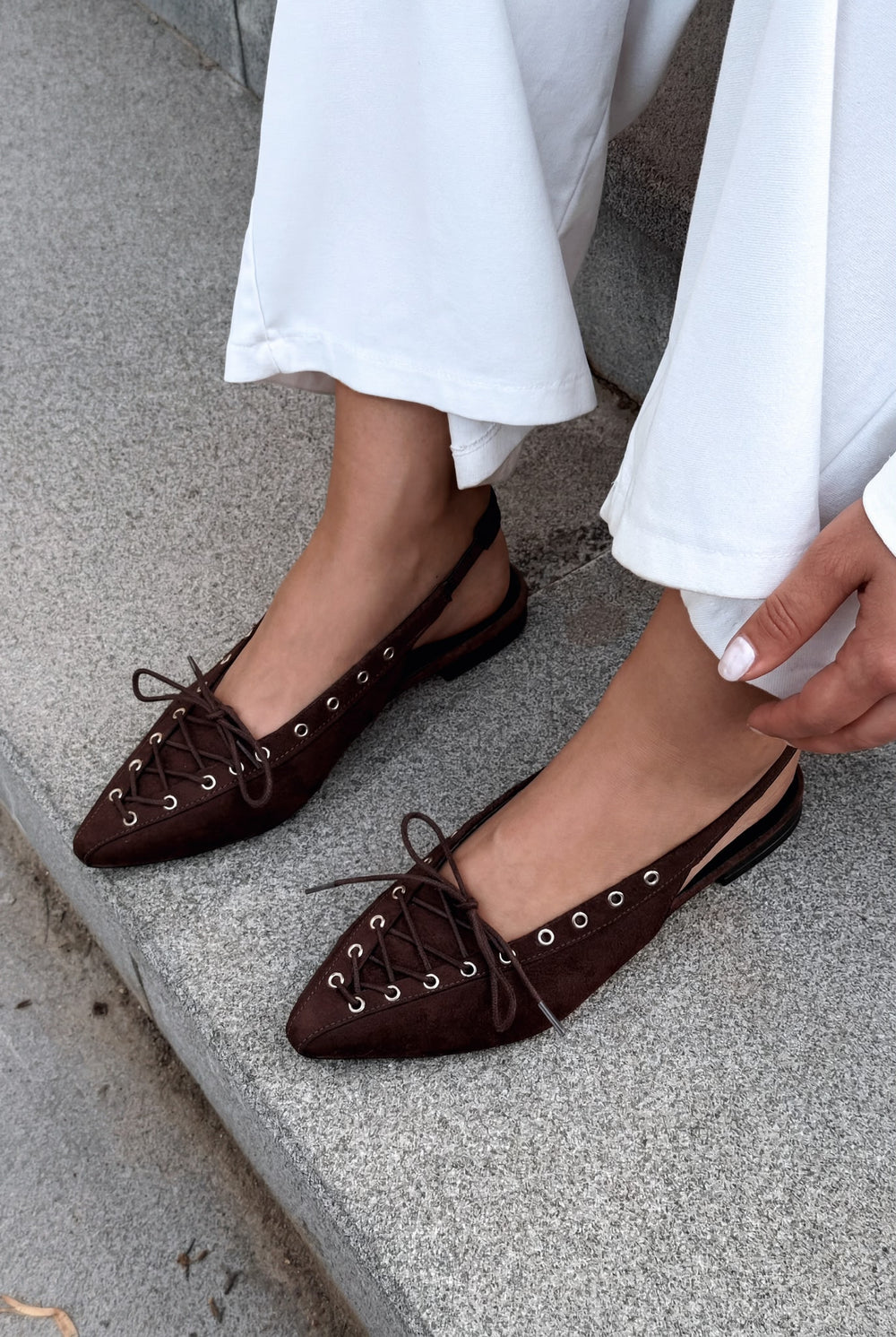 Liska Acı Kahve Süet Kadın Babet - ILOVESHOES