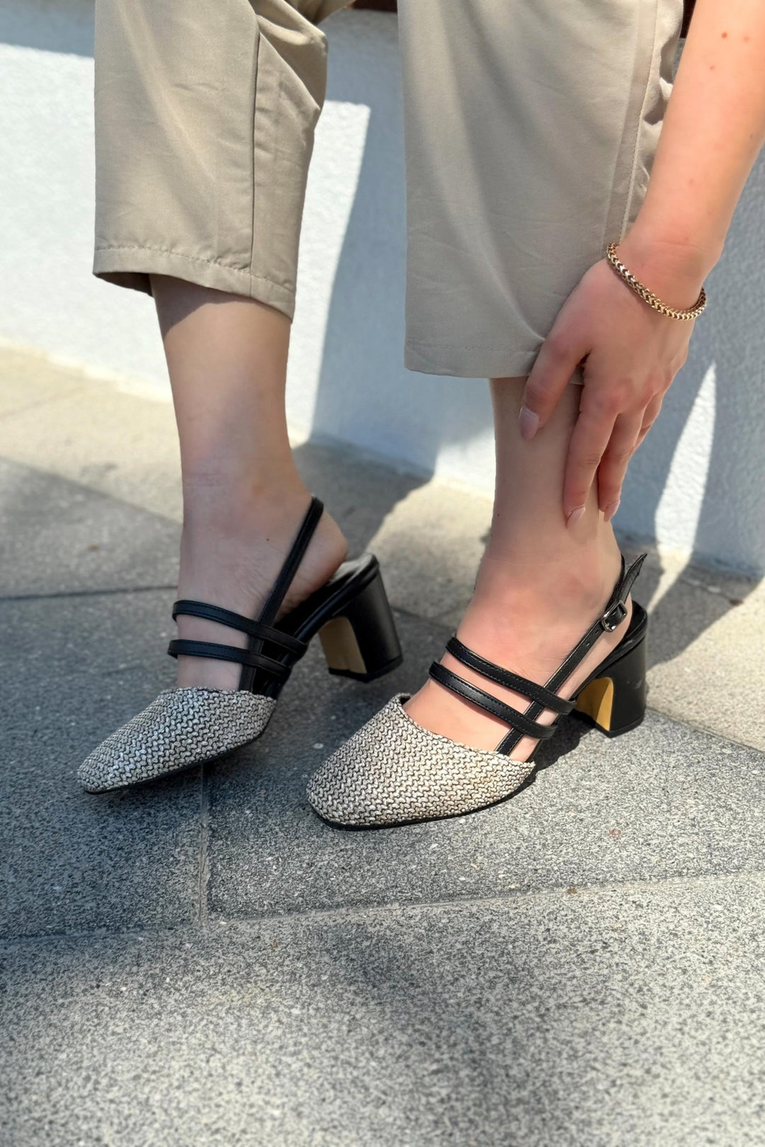 Marlo Mat Deri Siyah Hasır Detaylı Mary Jane - ILOVESHOES