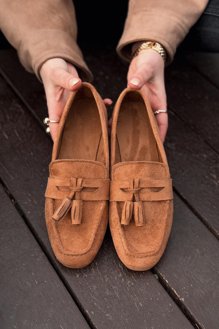 Olena Kadın Loafer Taba Süet
