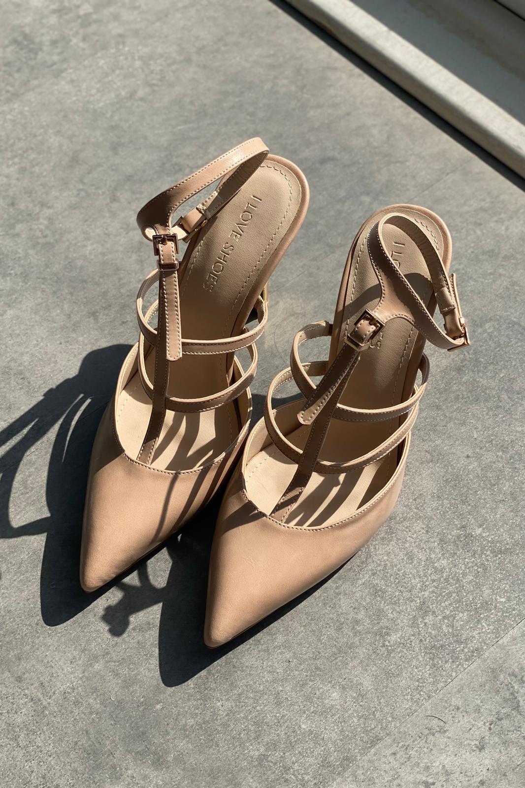 Lexon Mat Deri Nude Stiletto - ILOVESHOES