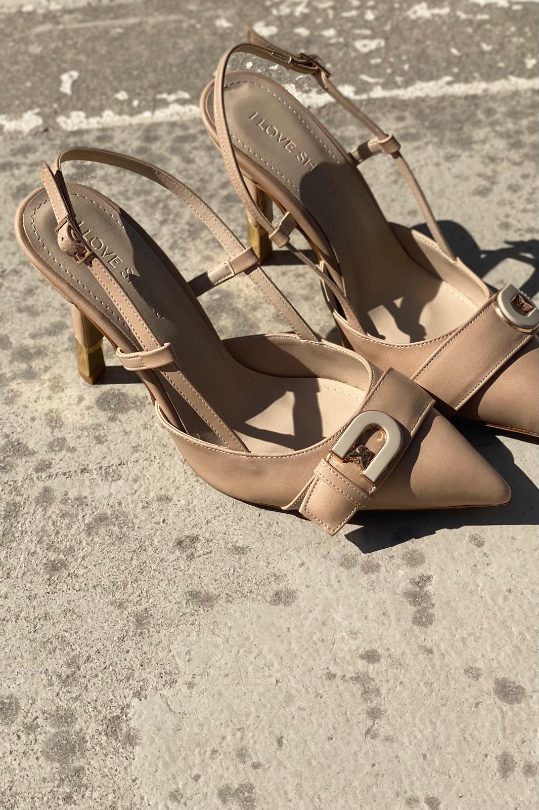 Pherlo Mat Deri Nude Toka Detaylı Stiletto - ILOVESHOES