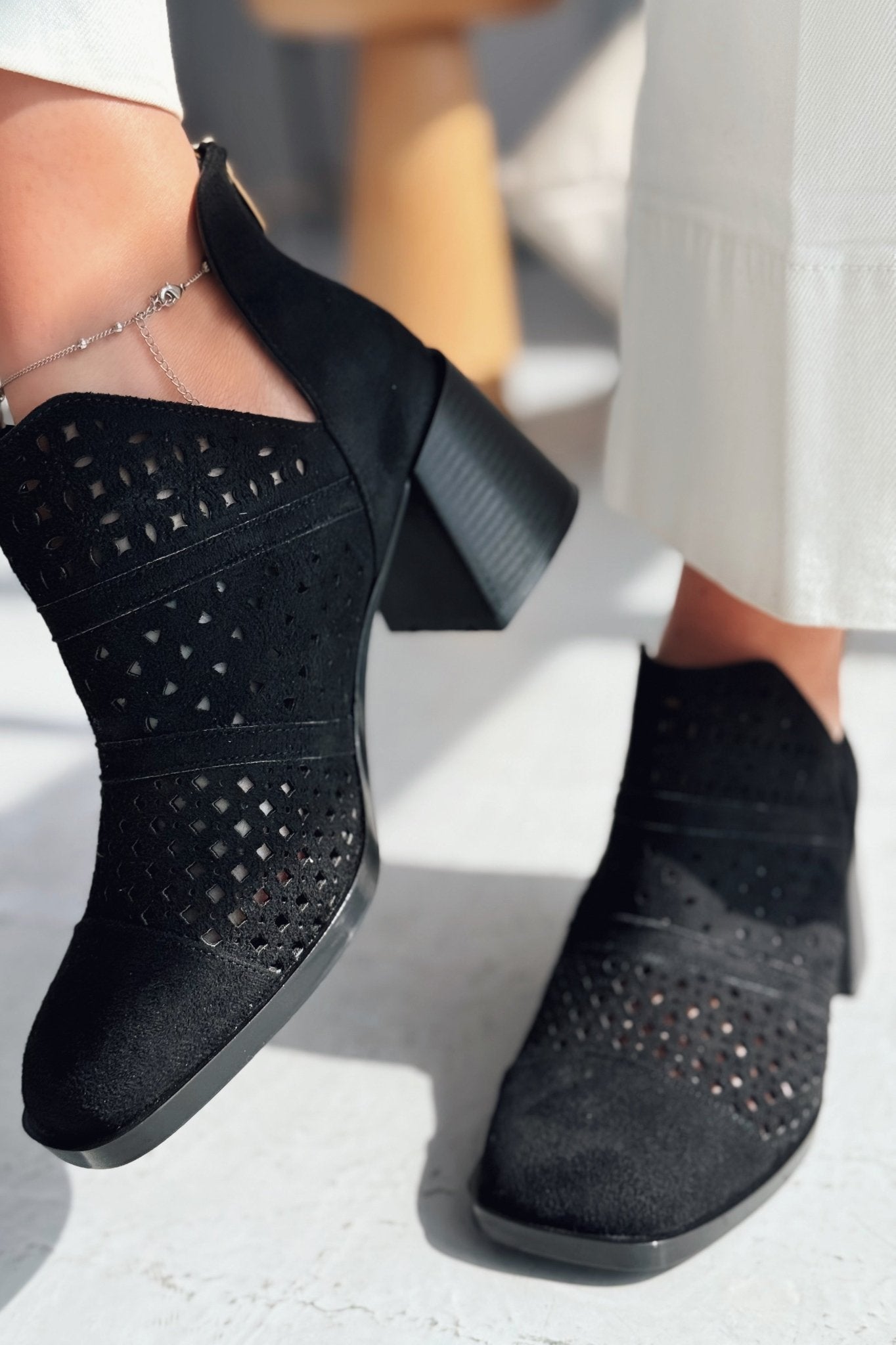 Zayrond Süet Kovboy Yazlık Bot Siyah - ILOVESHOES