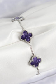 ILS - 1024 Kadın Bileklik Gümüş Çelik Sedef Yoncalı - ILOVESHOES