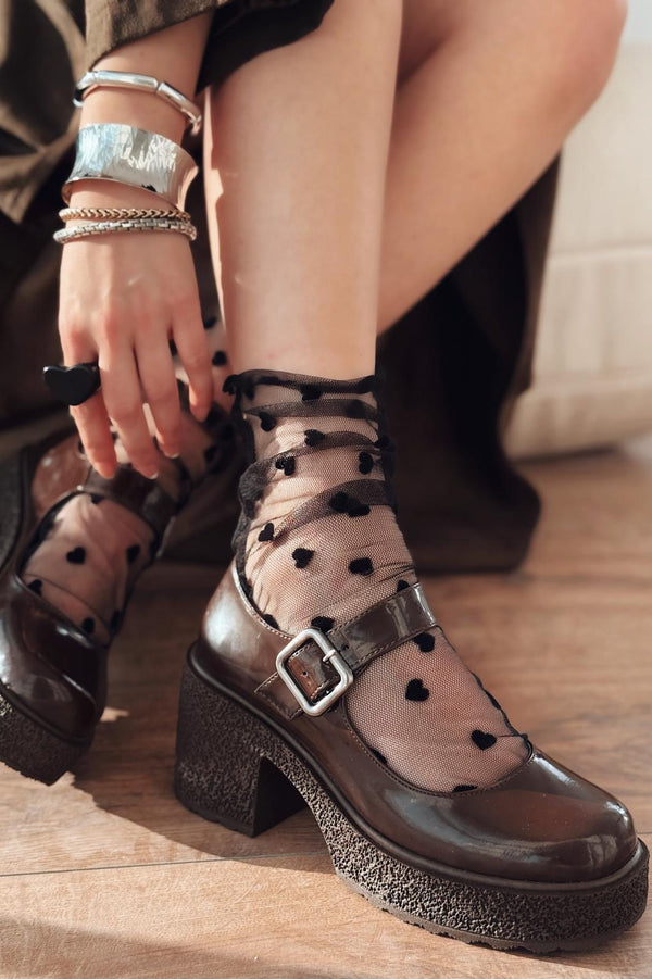 Jove Mary Jane Acıkahve Rugan - ILOVESHOES