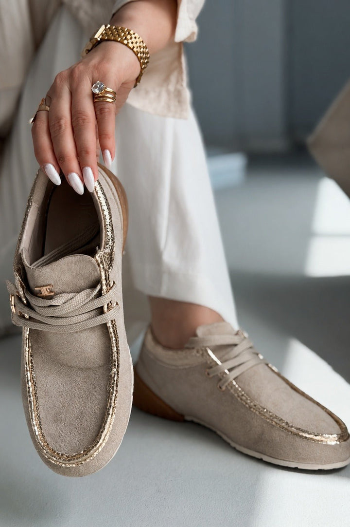 Vionelle Vizon Süet Kadın Spor Ayakkabı - ILOVESHOES