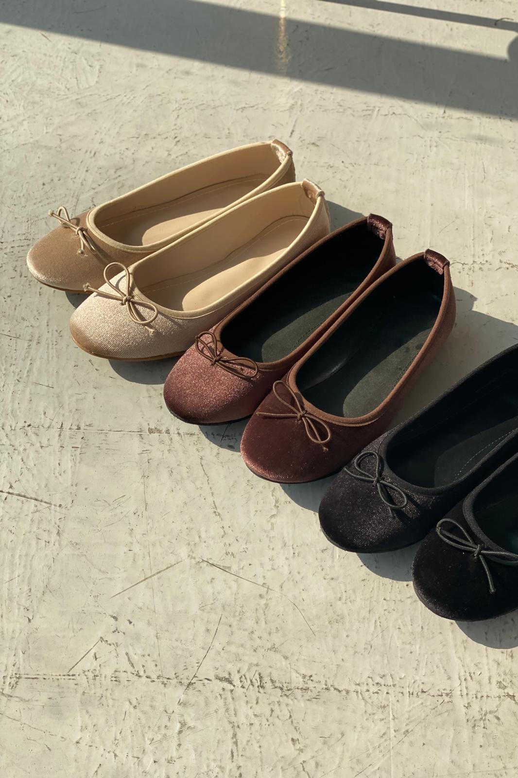 Lante Kadife Mary Jane Babet Bej - ILOVESHOES