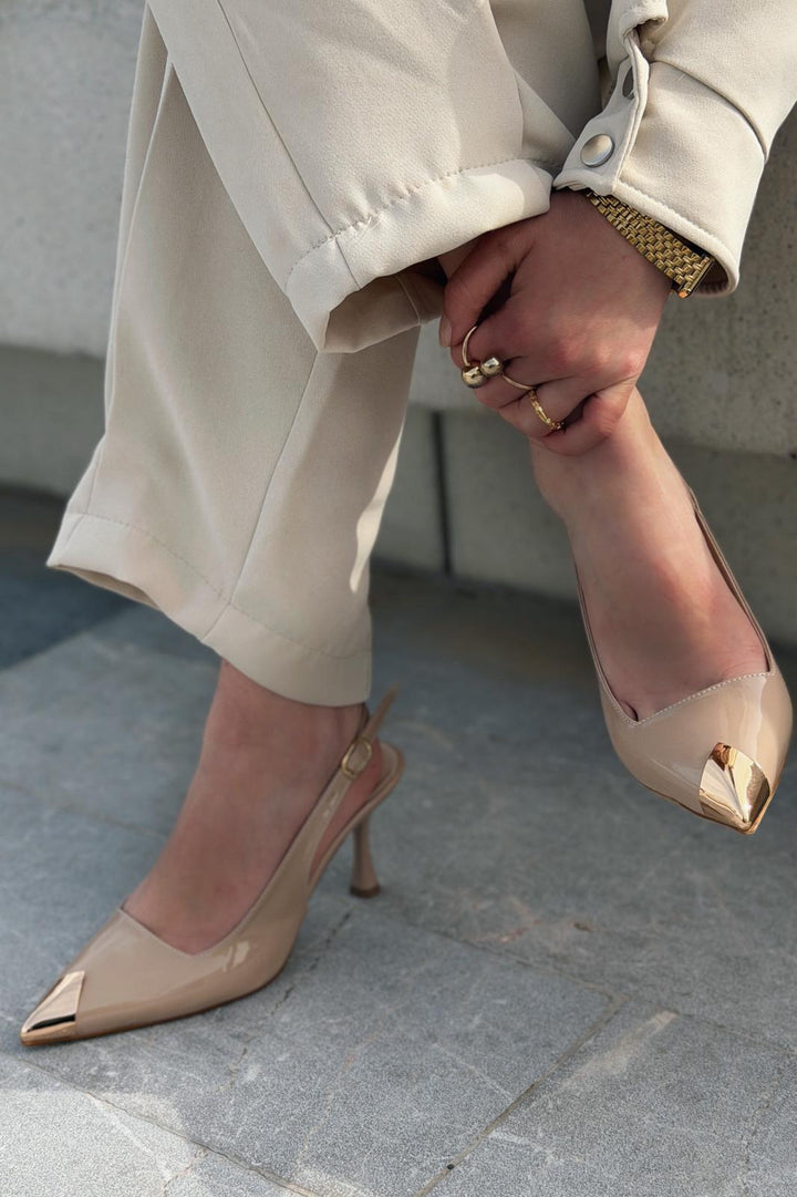 Caligo Stiletto Nude Rugan - ILOVESHOES